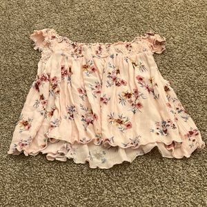 Summer off the shoulder crop top